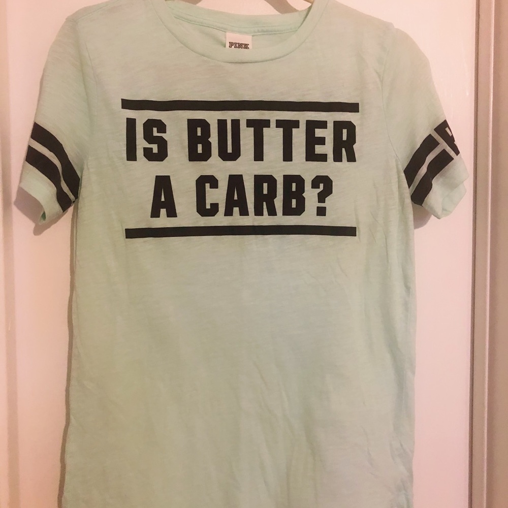 Pink NWOT baby blue shirt